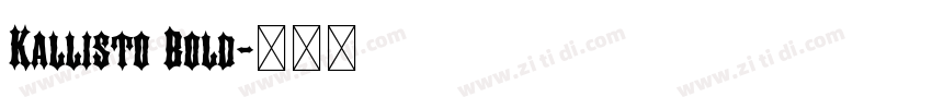Kallisto Bold字体转换